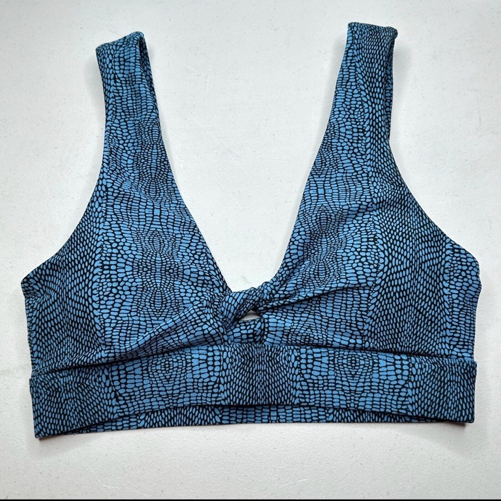 L*Space Blue Textured Sports Bra